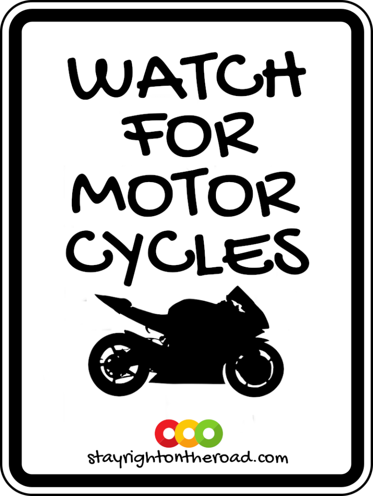 Watch For Motorcycles road sign